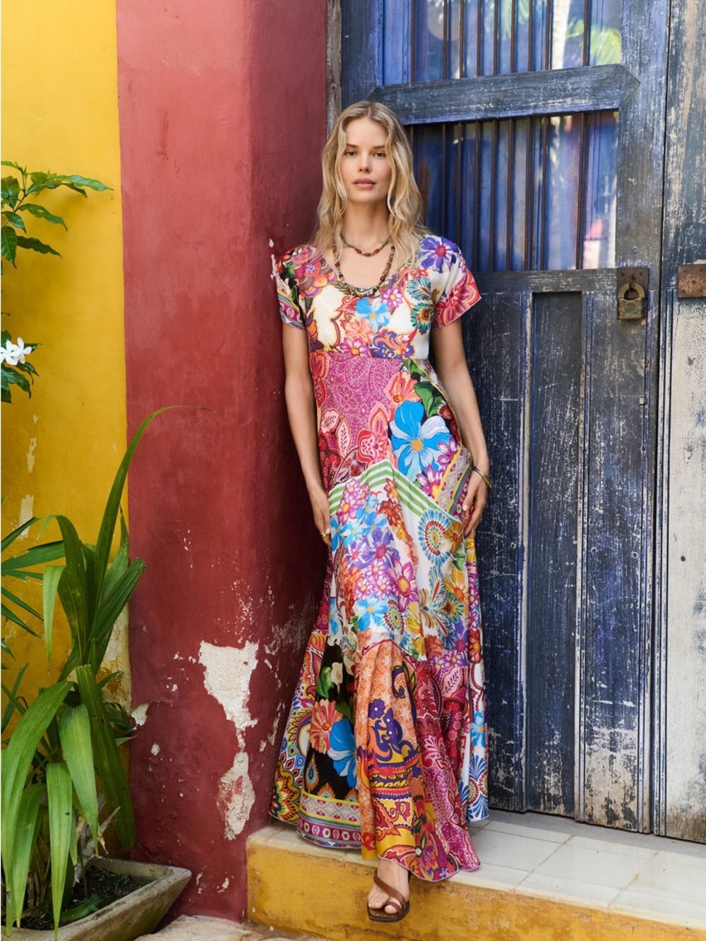 NWT JOHNNY WAS PATCHWORK DRESS